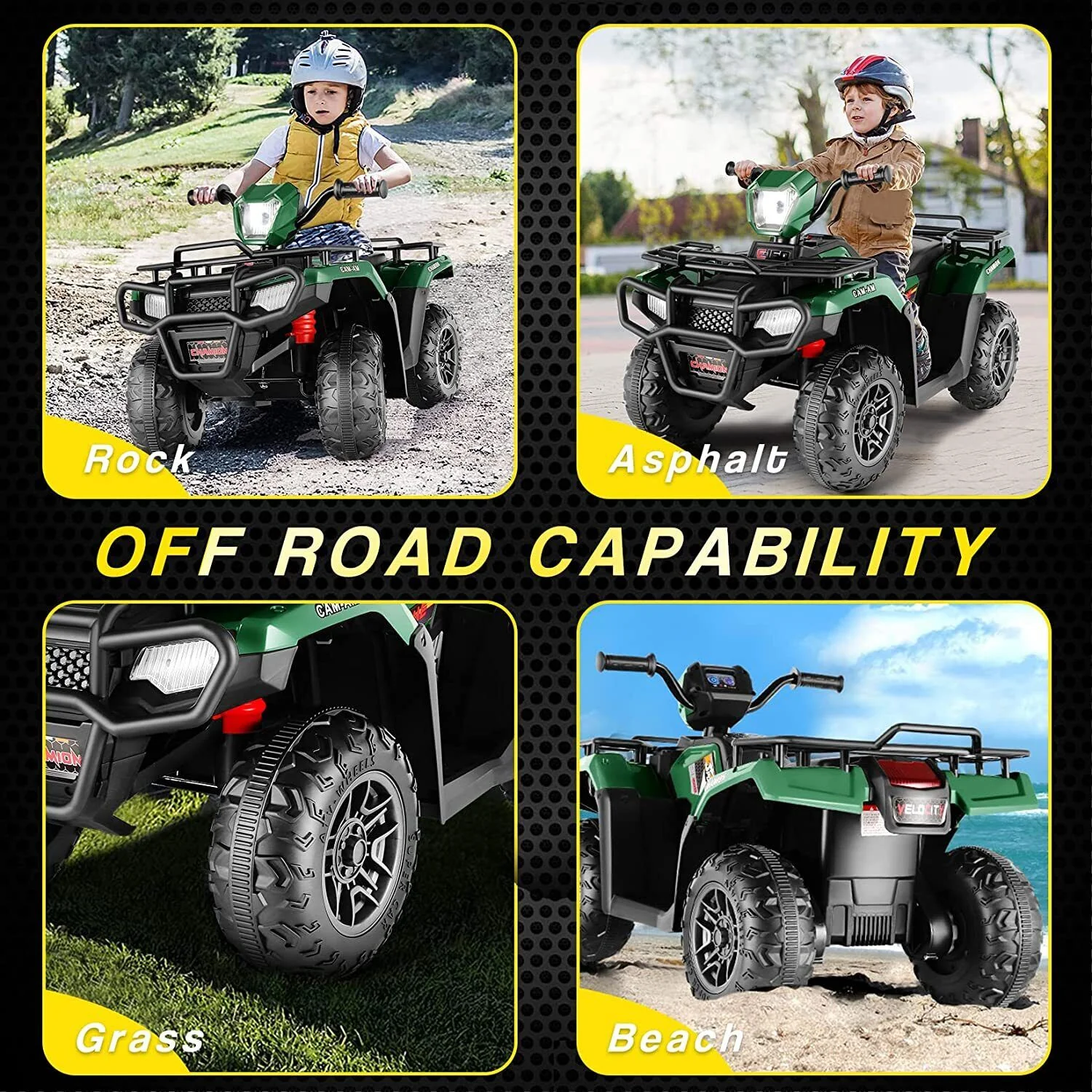 Electric 4-Wheeler ATV Quad Car Toy with LED Lights and MP3 Player for Kids - Perfect Gift for Boys and Girls (12V) - Image 26