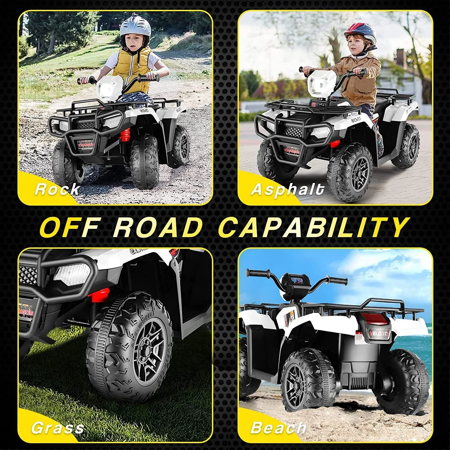 Electric 4-Wheeler ATV Quad Car Toy with LED Lights and MP3 Player for Kids - Perfect Gift for Boys and Girls (12V) - Image 40