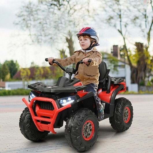 Electric 4-Wheeler ATV Quad for Kids - MP3 and LED Lights Included - Red, Durable and High-Quality - Image 2