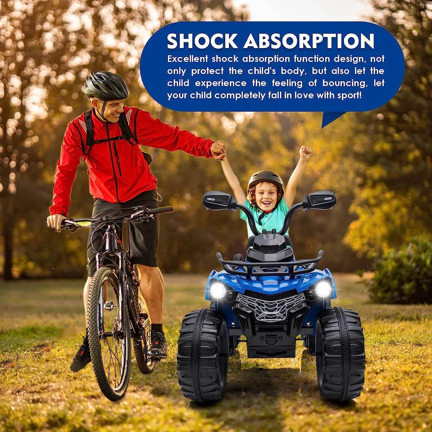 Electric 4-Wheeler ATV Quad for Kids with 2 Speeds, MP3 Player, and LED Lights - Image 3