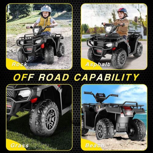 Electric 4-Wheeler ATV Quad for Kids with AUX & USB Port - Perfect Gift! - Image 2
