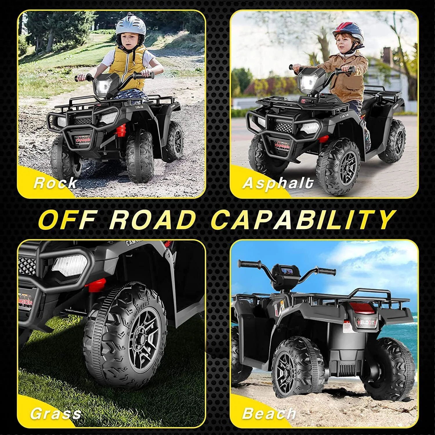 Electric 4-Wheeler ATV Quad for Kids with LED Lights, USB and MP3 Player - Suitable for Boys and Girls Ages 3-8 - Image 11