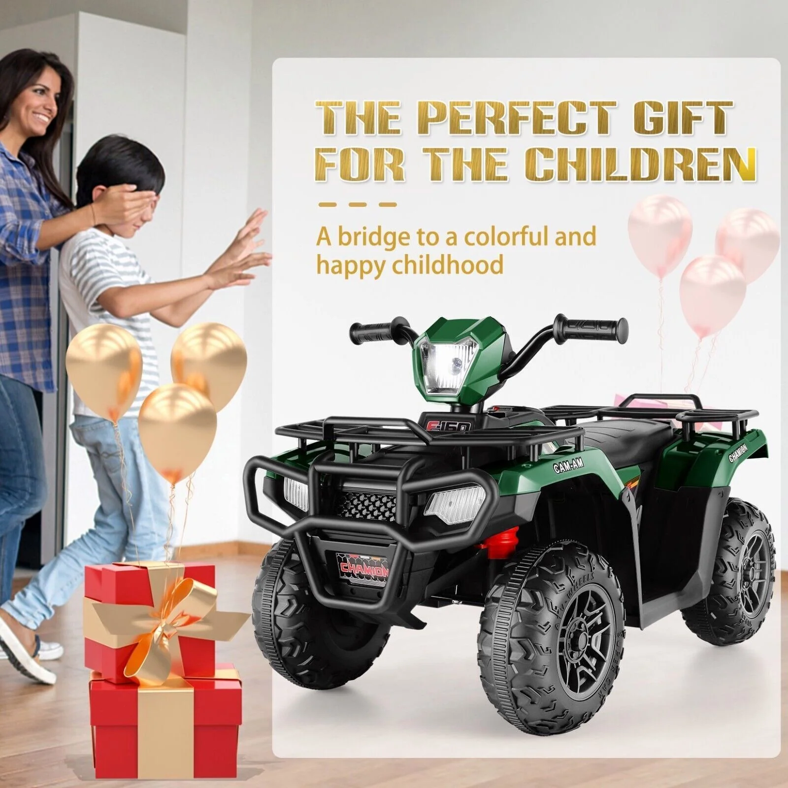 Electric 4-Wheeler ATV Quad for Kids with LED Lights, USB and MP3 Player - Suitable for Boys and Girls Alike! - Image 58