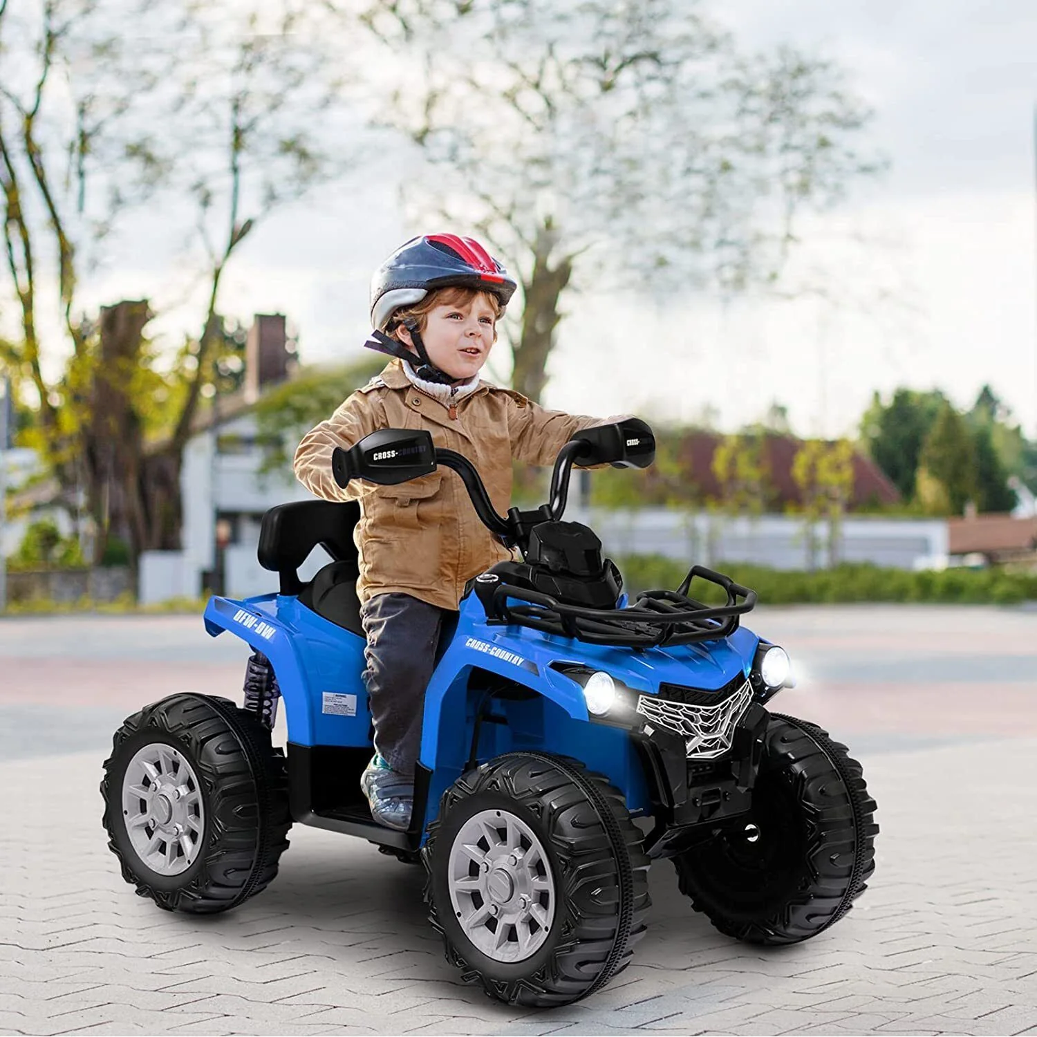Electric 4-Wheeler ATV Quad Ride On Car for Kids with LED Lights and MP3 Player - 2 Speeds - Image 13