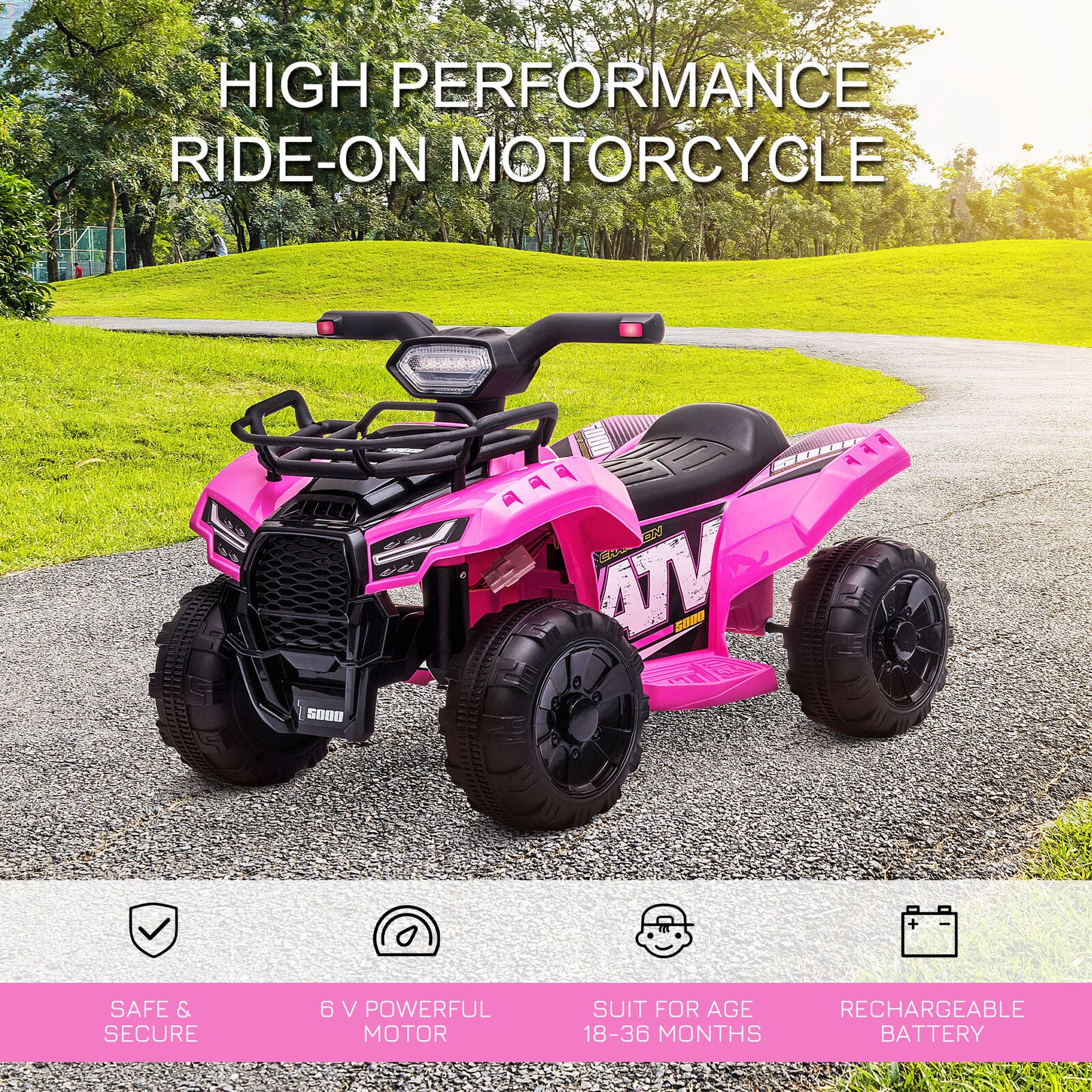 Electric 4 Wheeler ATV Ride-On Toy for Toddlers (Ages 1-3) - Powered by 6V Battery - Image 4