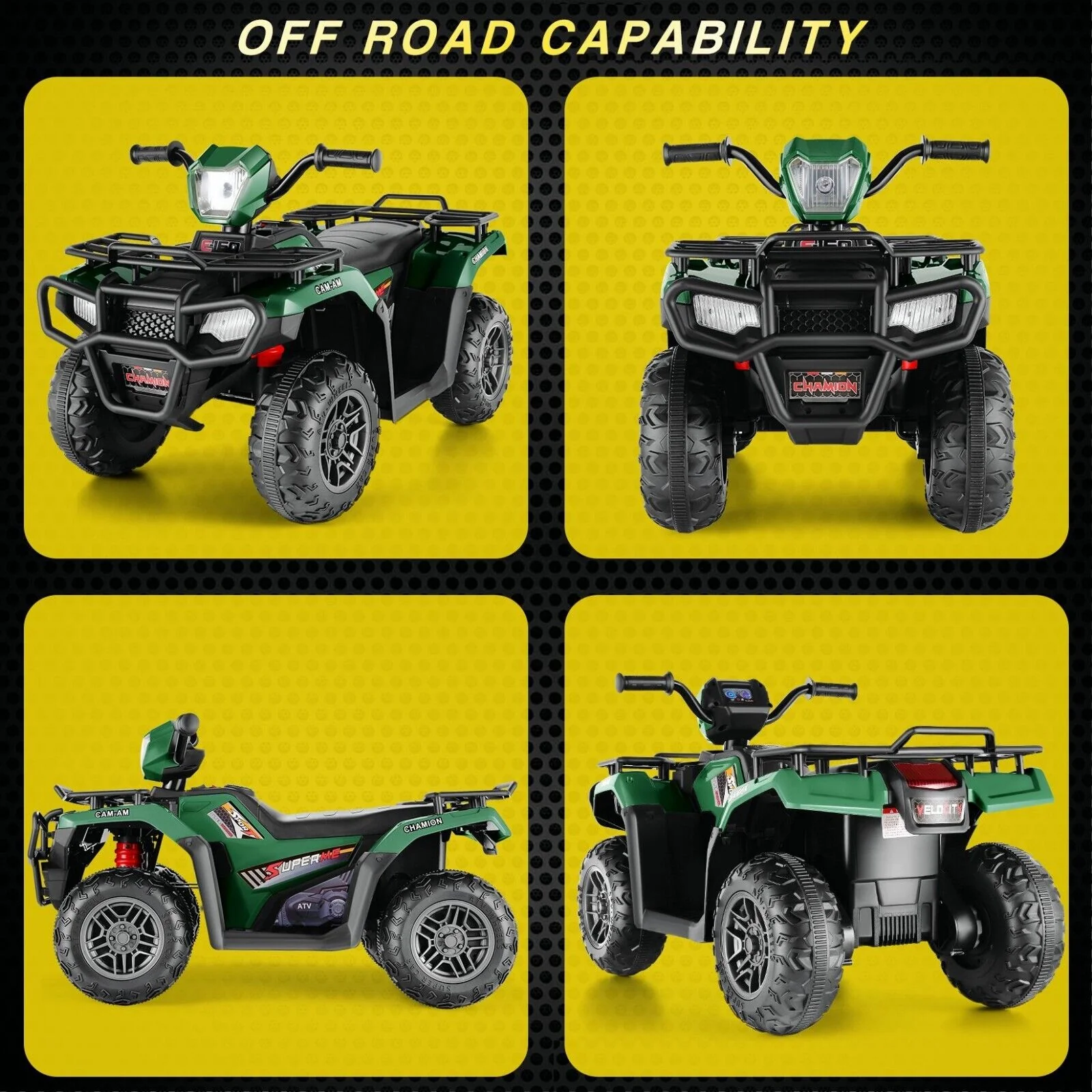 Electric 4-Wheeler Quad Car for Kids with MP3 & Light - 12V Battery Powered - Image 17