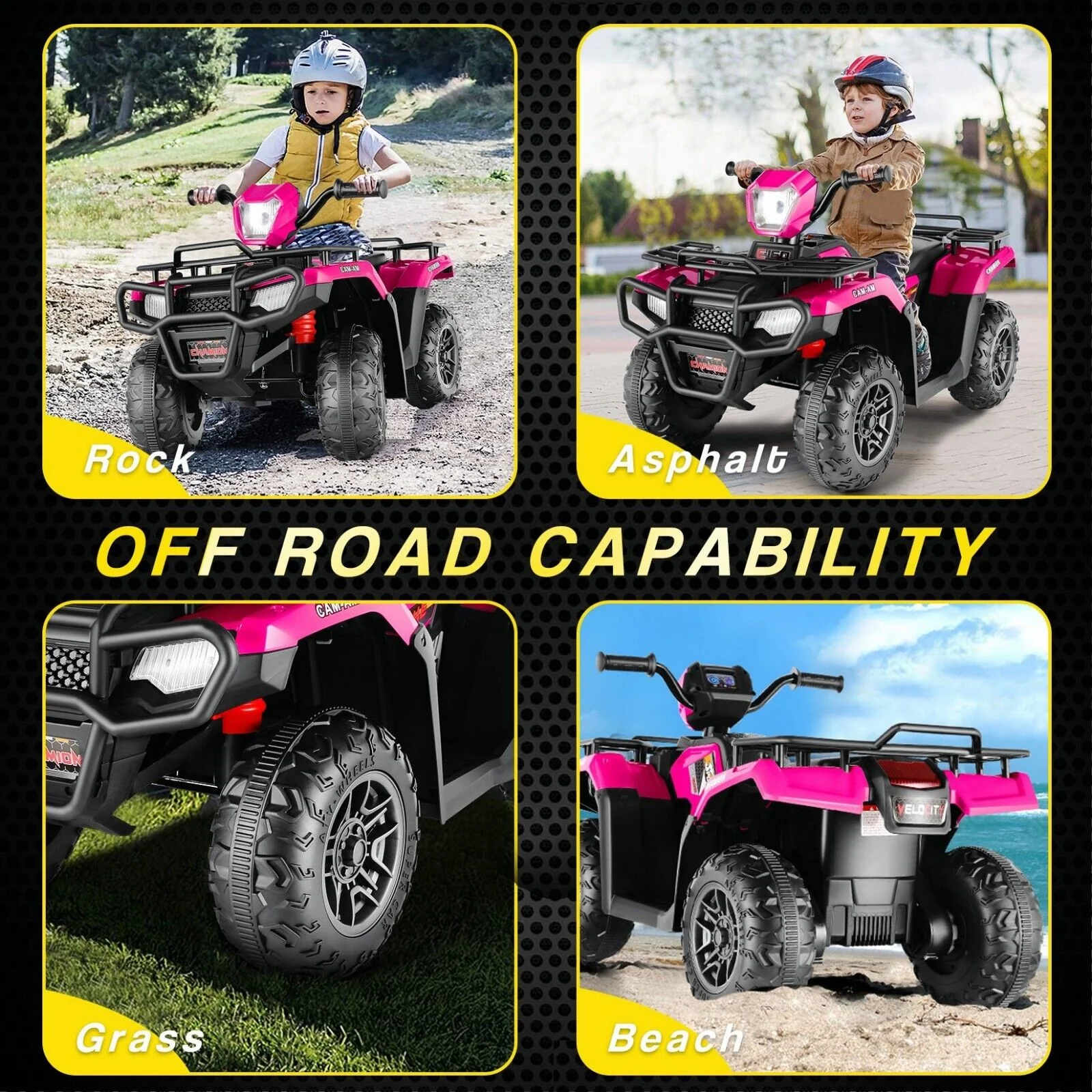 Electric 4-Wheeler Quad Car for Kids with MP3 & Light - 12V Battery Powered - Image 36