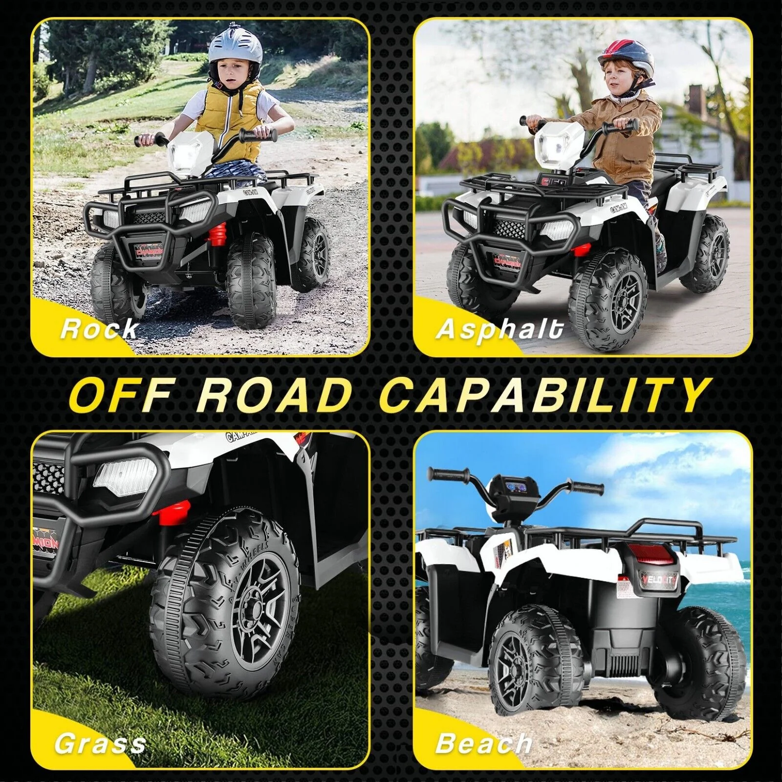 Electric 4-Wheeler Quad for Kids - 12V Battery Powered Ride-On Car in 6 Color Options - Image 48