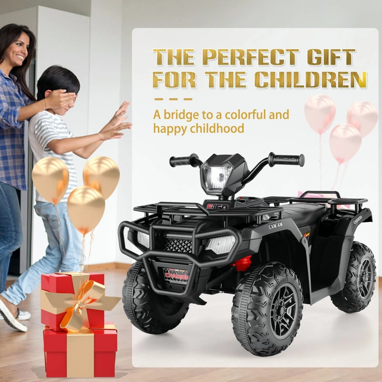 Electric 4-Wheeler Quad for Kids - 12V Battery Powered Ride-On Car in 6 Color Options - Image 50