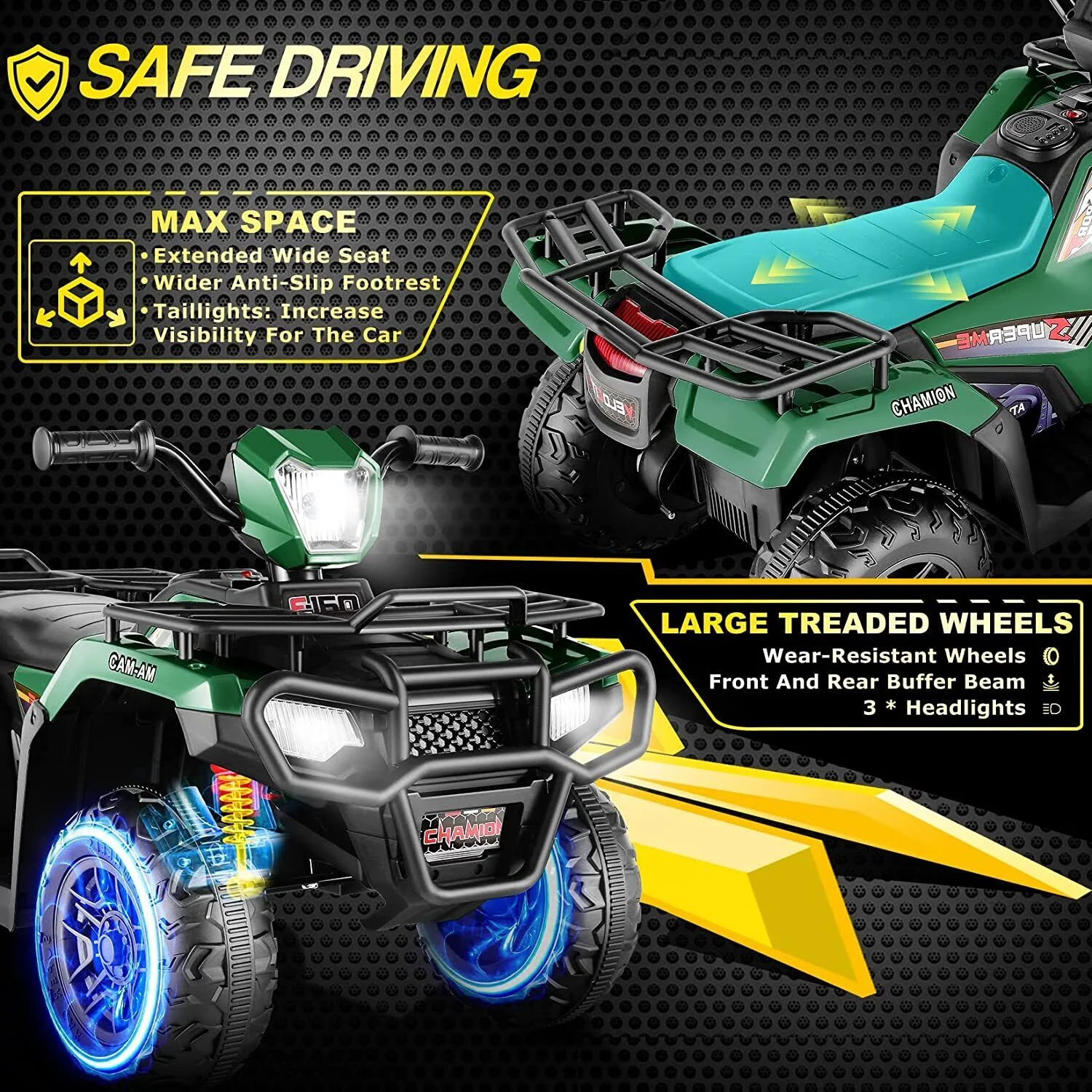 Electric 4-Wheeler Quad for Kids with 12V Battery and 2X30W Motor - Image 34