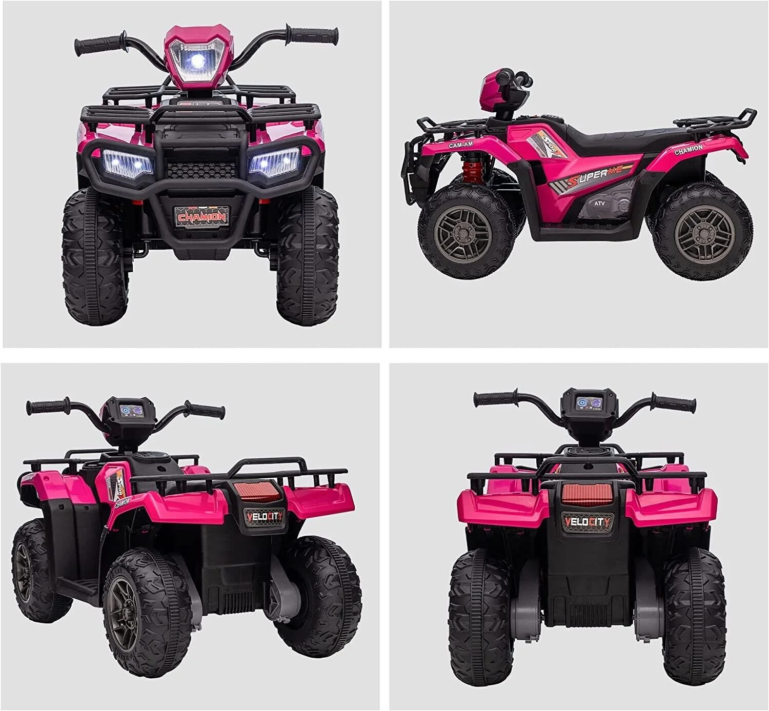 Electric 4-Wheeler Quad for Kids with MP3 and Headlights - 2 Speeds, Pink - Image 19