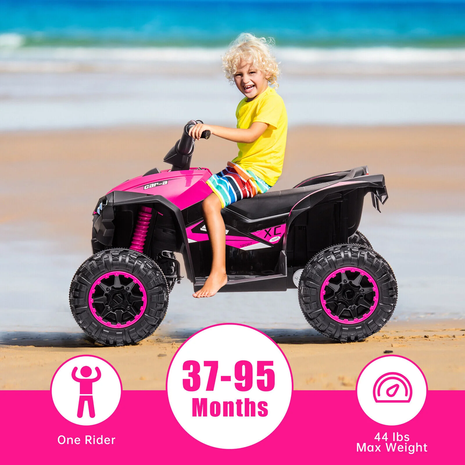 Electric 4-Wheels Car Truck ATV for Kids Ages 3+: 12V Battery Powered Ride On Toy - Image 7