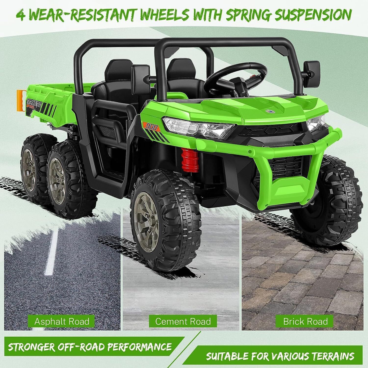 Electric 4WD Toy Tractor with Dump Trailer for 2 Kids - 24V Battery Powered Ride-On Car - Image 13