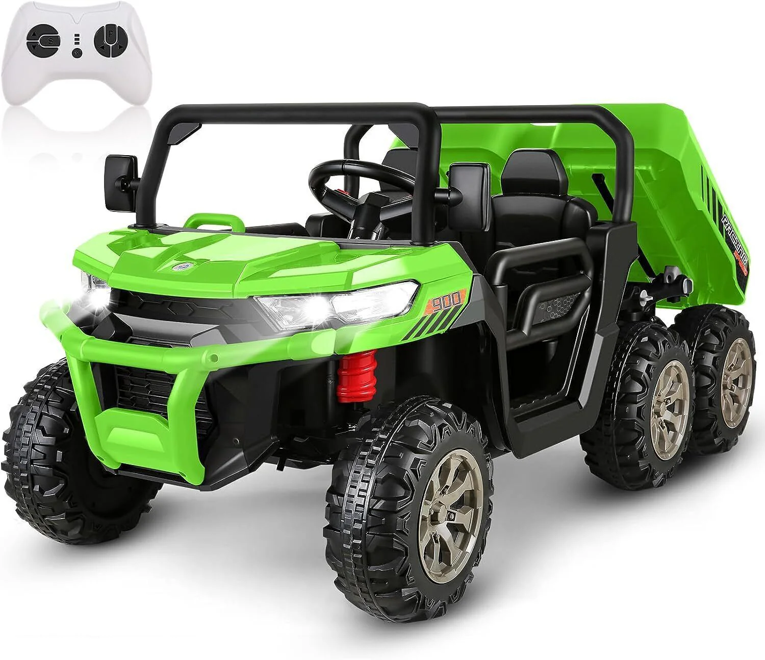 Electric 4WD Toy Tractor with Dump Trailer for 2 Kids - 24V Battery Powered Ride-On Car - Image 4