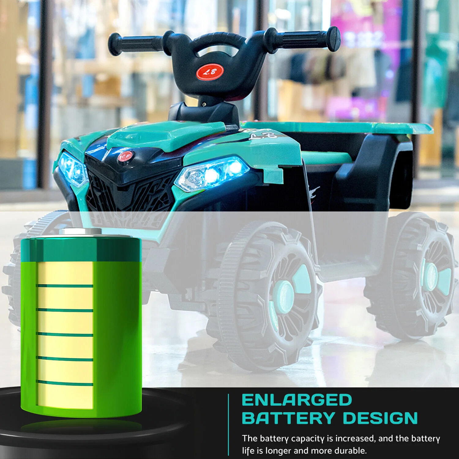 Electric 6V ATV 4-Wheeled Beach Ride-On Car for Kids - Battery Powered Toy for Christmas Gift - Image 43