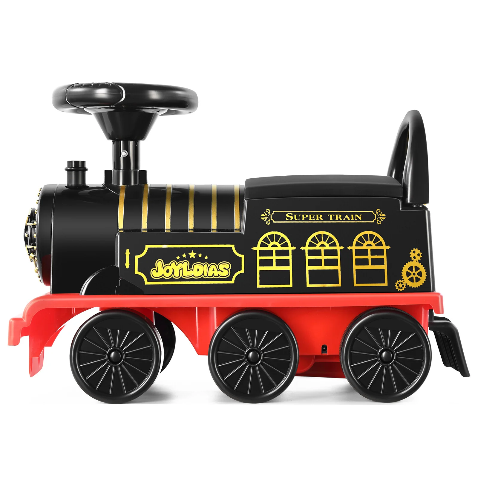 6V Electric Kids Ride-On Train Toy with Track, Lights, Sounds, and Storage Seat - Image 5