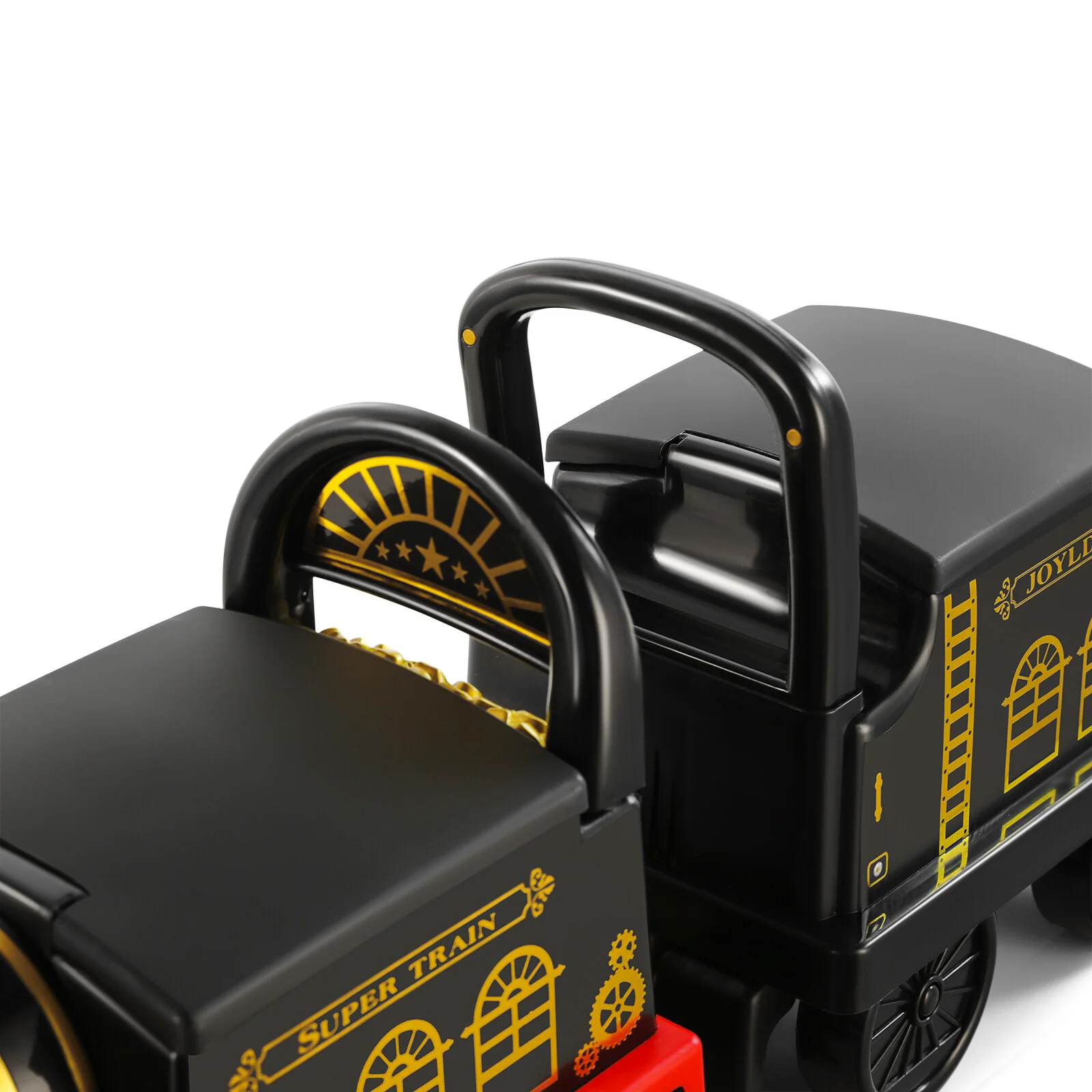 6V Electric Kids Ride-On Train with Track, Lights, Sounds, and Storage Seat Toy Car - Image 17