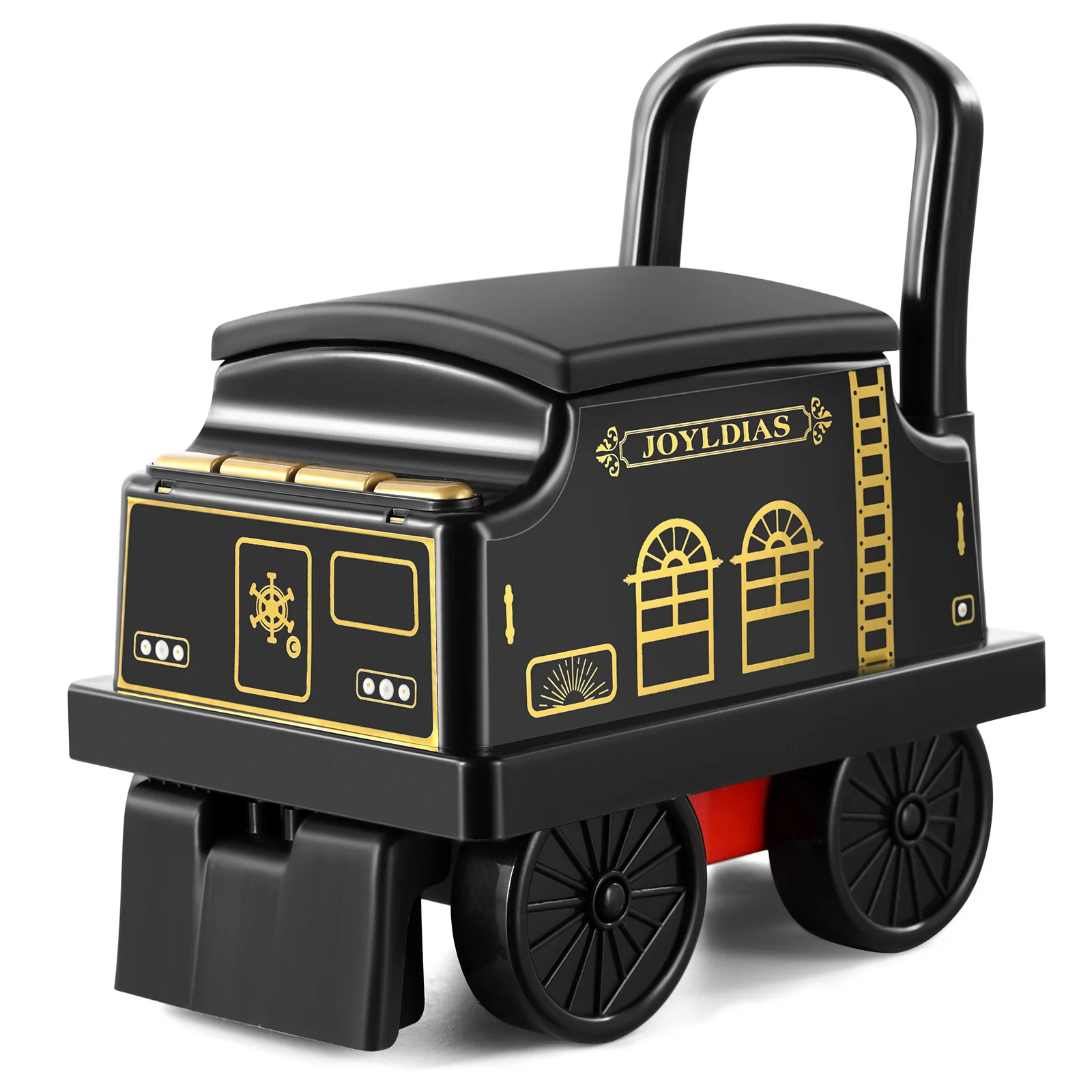 6V Electric Kids Ride-On Train with Track, Lights, Sounds, and Storage Seat Toy Car - Image 33