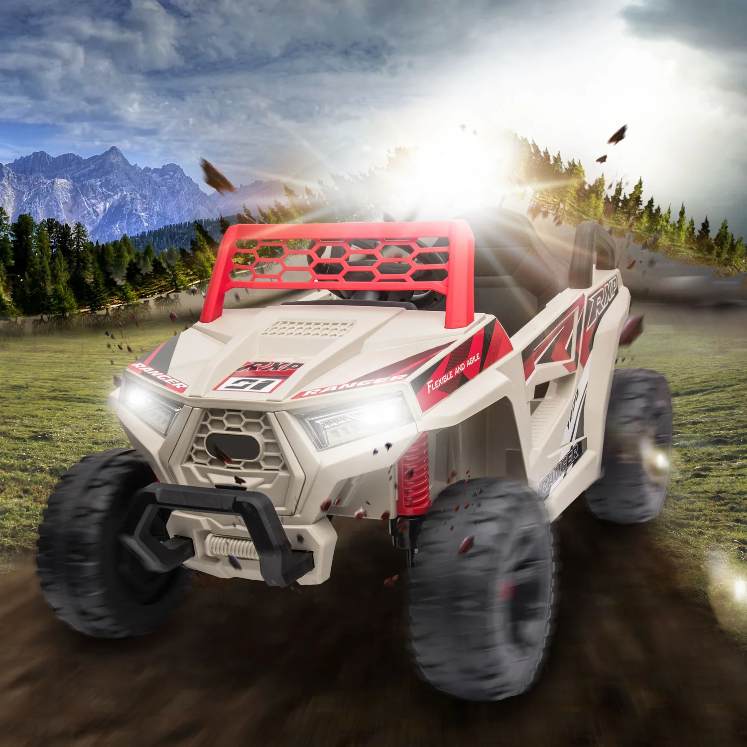Electric ATV 4-Wheeler Quad Car Toy for Kids with MP3 and Horn - 12V Ride-On Truck - Image 8