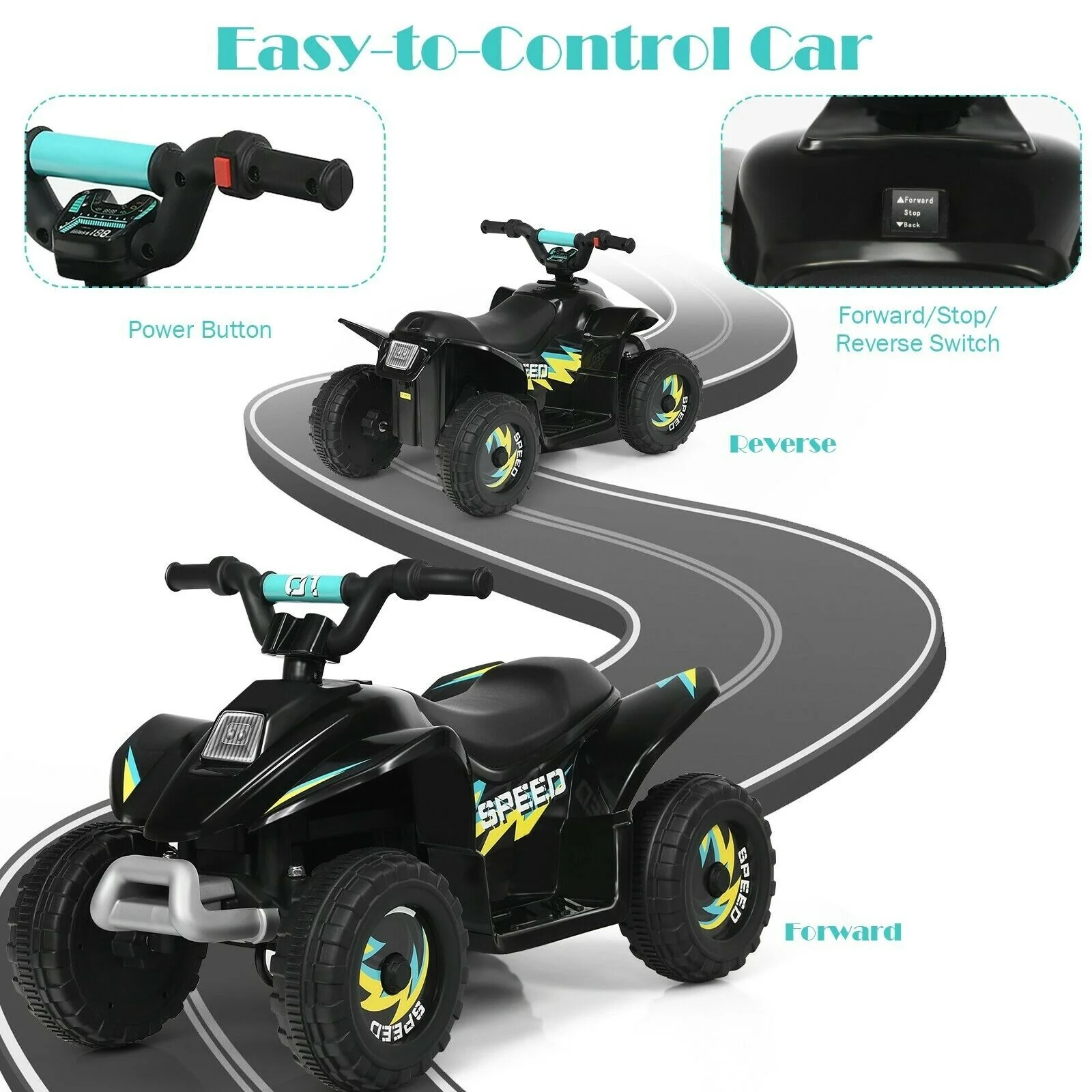 Electric ATV 4 Wheels Ride-On Toy for Kids (6V) - Image 10
