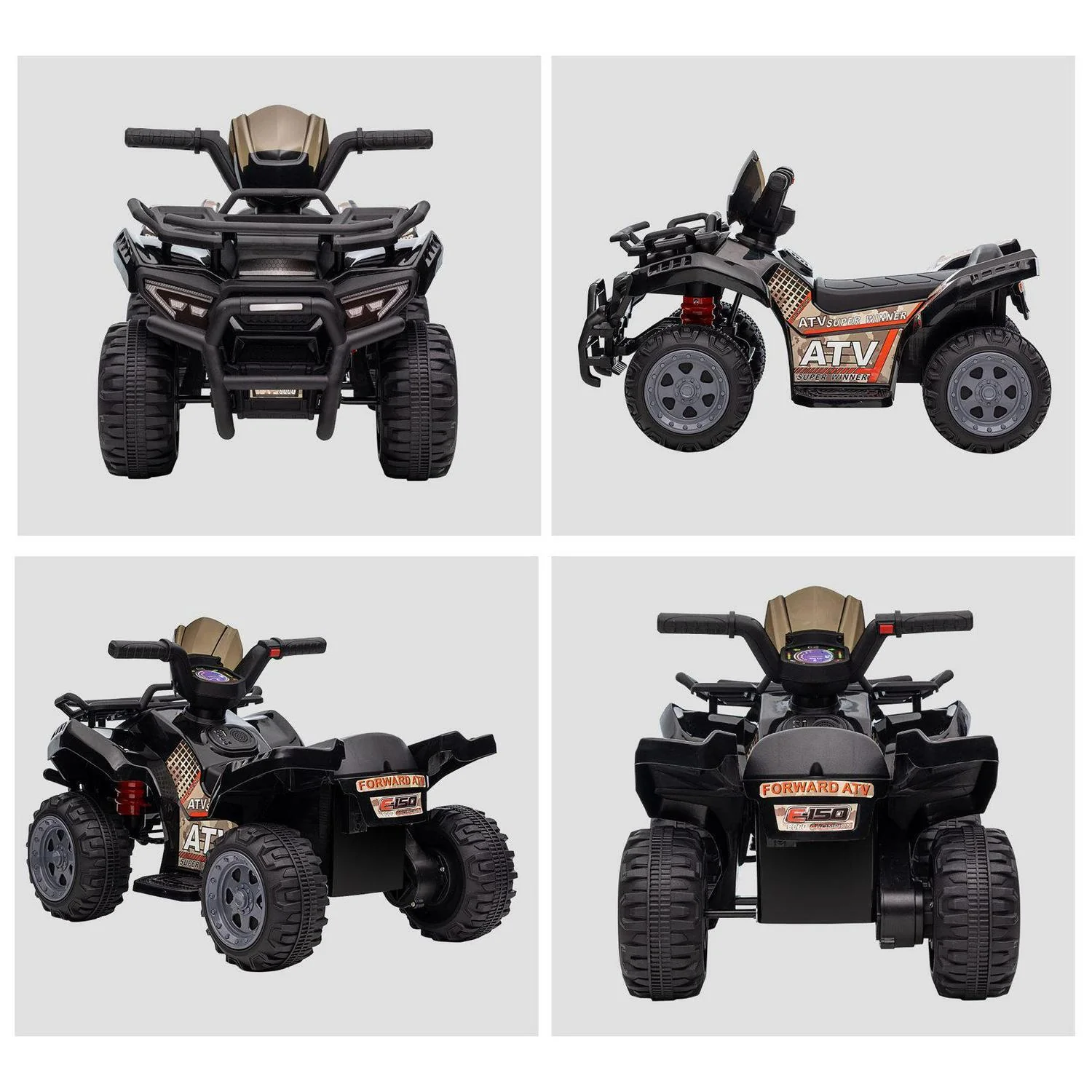 Electric ATV for Kids: 1-Seater Black Ride-On Toy, 6V, 2 MPH, Ages 2-4 Years - Image 3