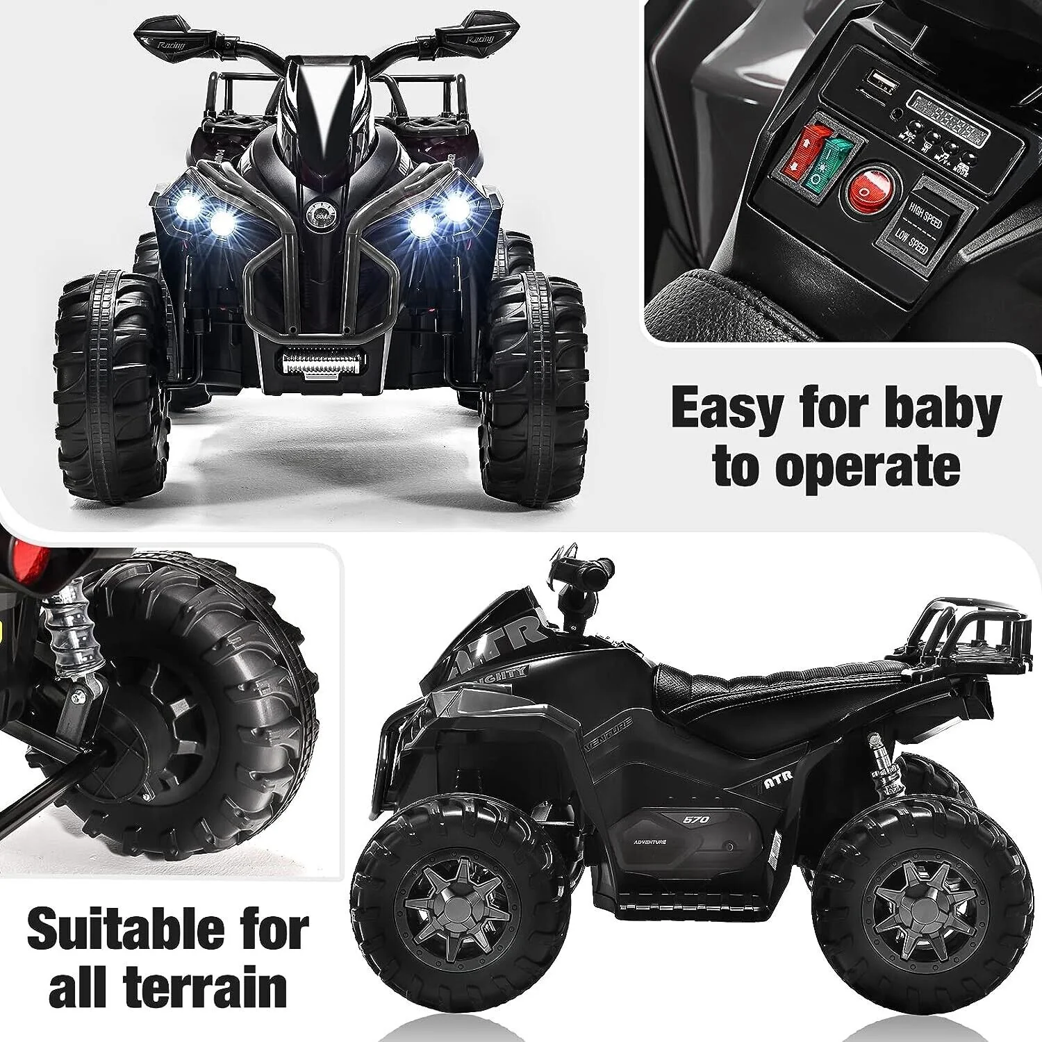 Electric ATV for Kids 3-7 Years Old - Perfect Gift for Children - Four-Wheeler Quad Bike for Boys and Girls - Image 9