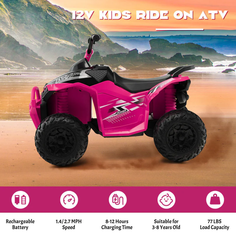 Electric ATV for Kids with Adjustable Speed and Cozy Seat - Image 4