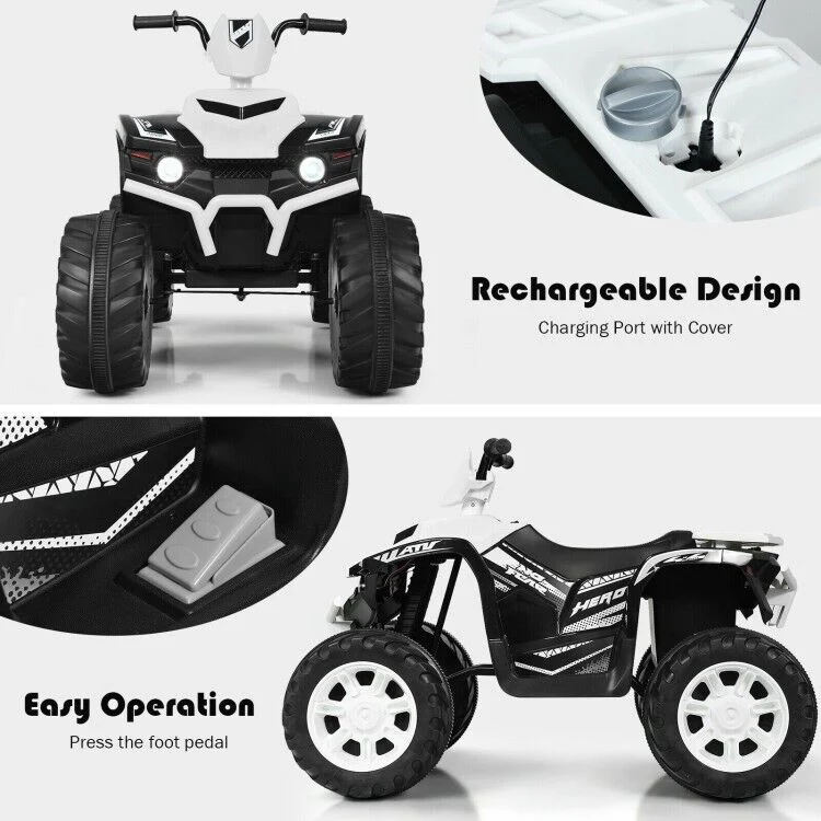 Electric ATV for Kids with LED Lights and Treaded Tires - 12V Ride-On Adventure - Image 11