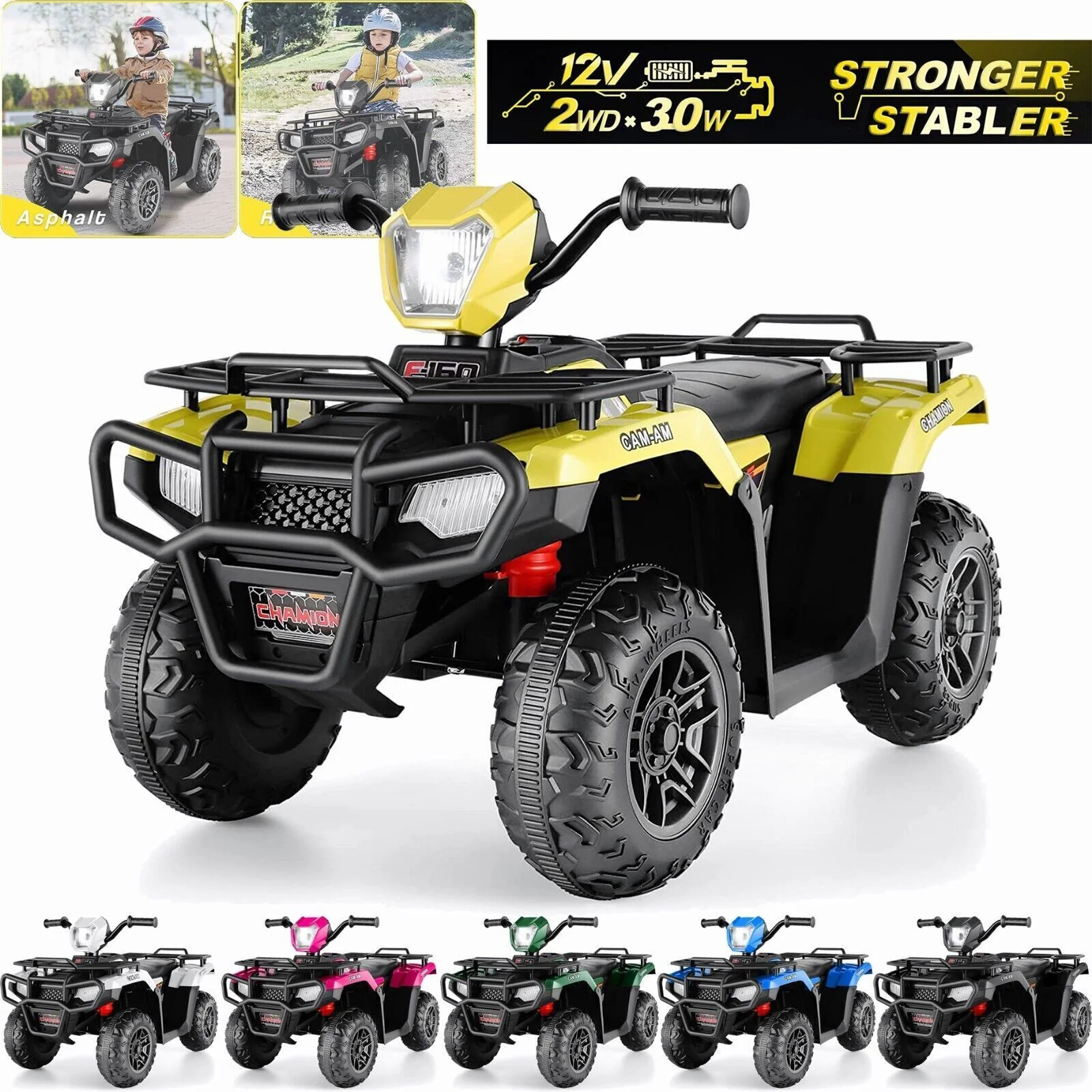 Electric ATV Quad Car Toy for Kids with LED Lights, USB and MP3 Player - Suitable for Girls and Boys Aged 3-8 Years - Image 11