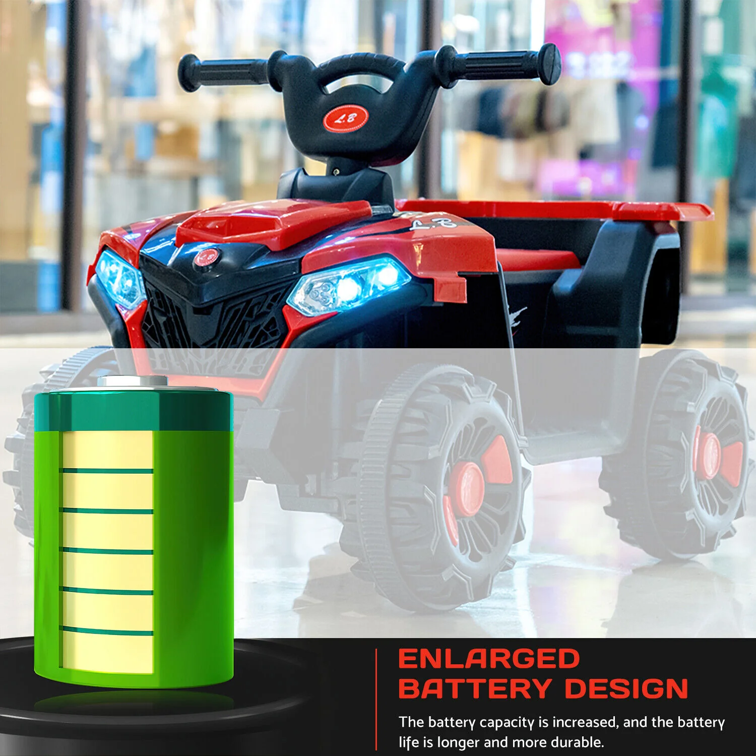 Electric ATV Ride-On Car with MP3 Player and LED Lights - 6V Battery Powered, 4-Wheeled Beach Cruiser - Image 36
