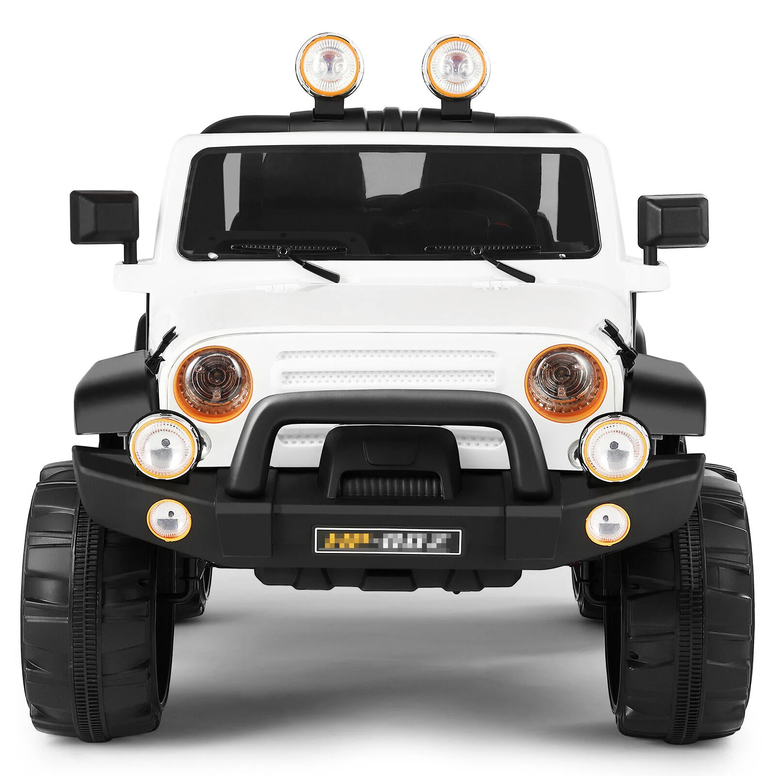 Electric Battery Kids Ride-On Car Truck with LED Lights, MP3 Player, and Remote Control - White - Image 23