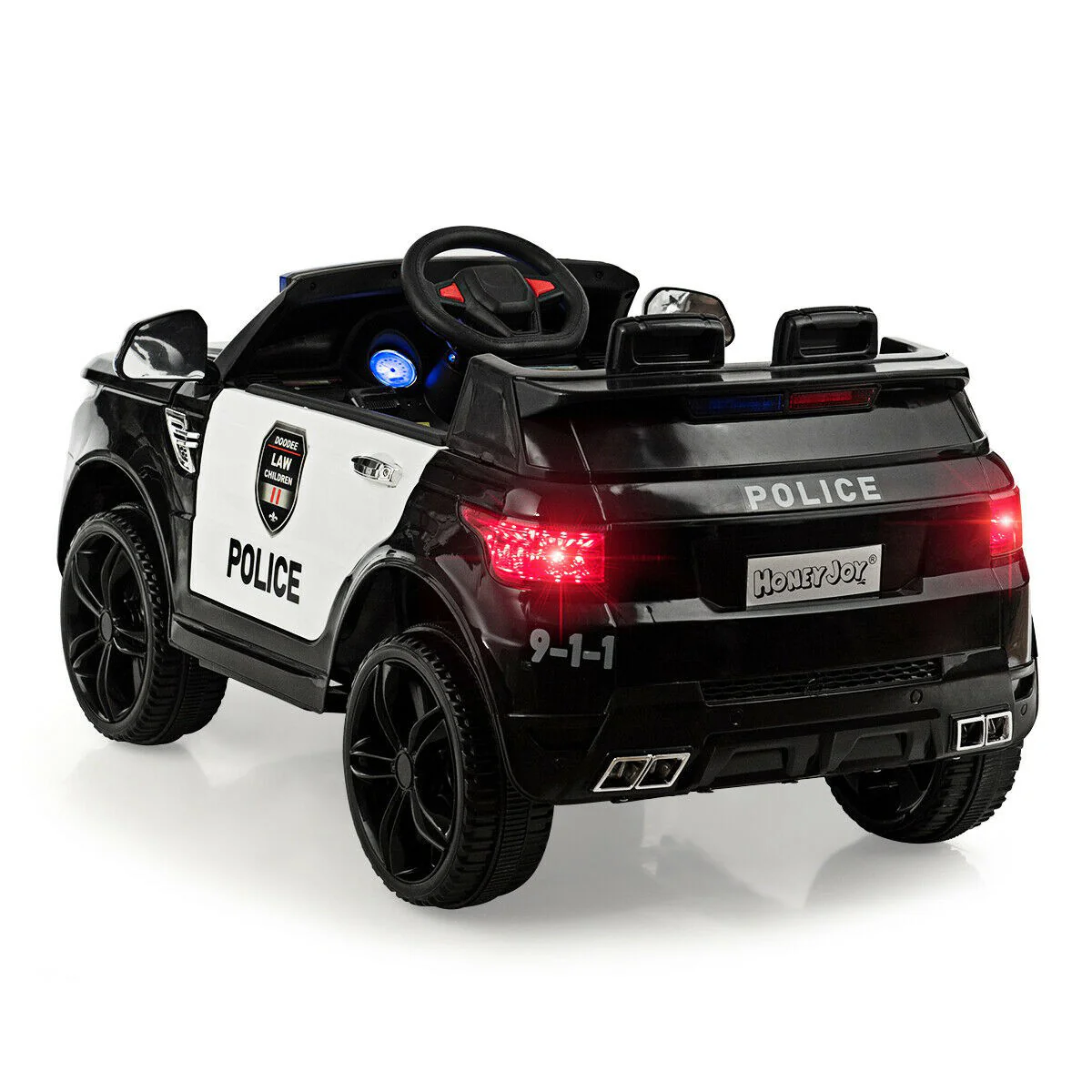 Electric Bluetooth Ride On Police Car for Kids with Remote Control - 12V - Image 12
