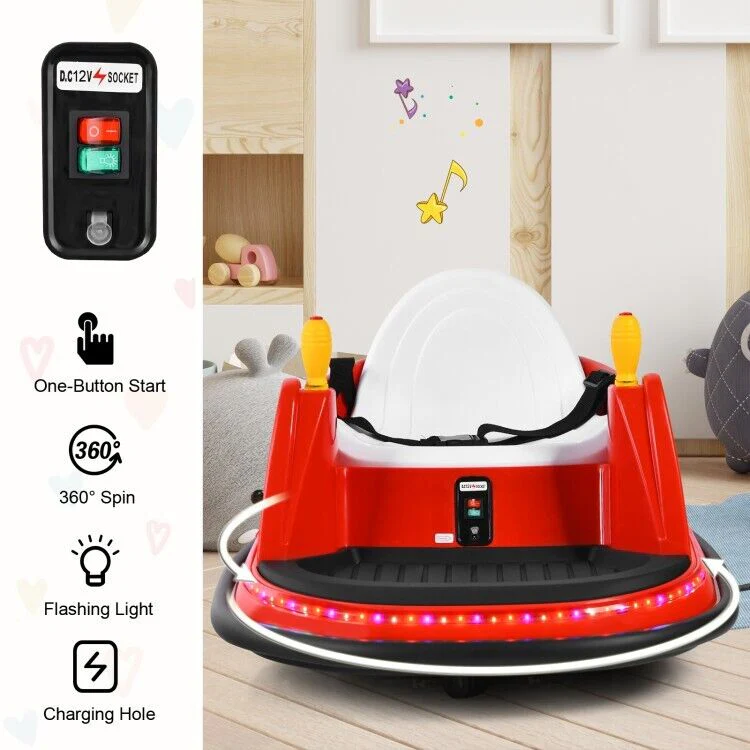Electric Bumper Car for Kids with Flashing Lights - Perfect Toddler Gift for Playtime - Image 7