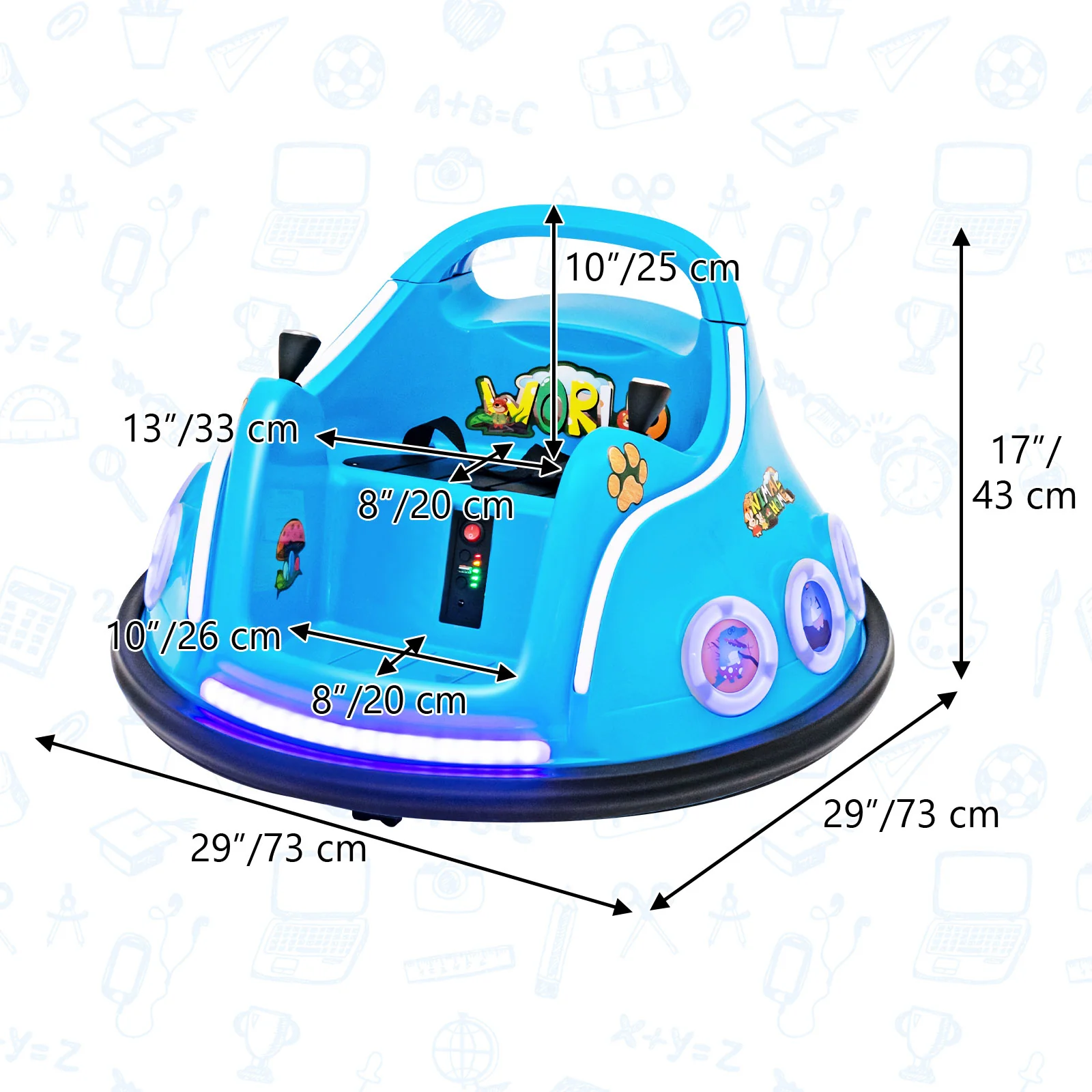 Electric Bumper Car for Kids with Remote Control, LED Lights, and Music - Image 11
