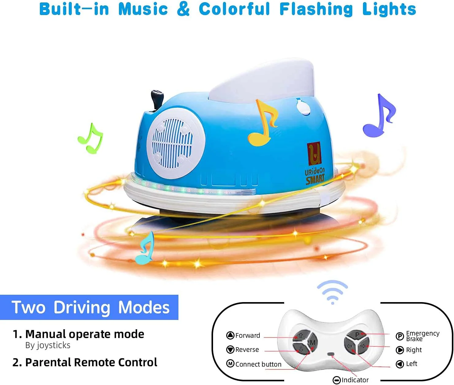 Electric Bumper Car Ride-On Toy for Kids with Remote Control - 6V - Image 4