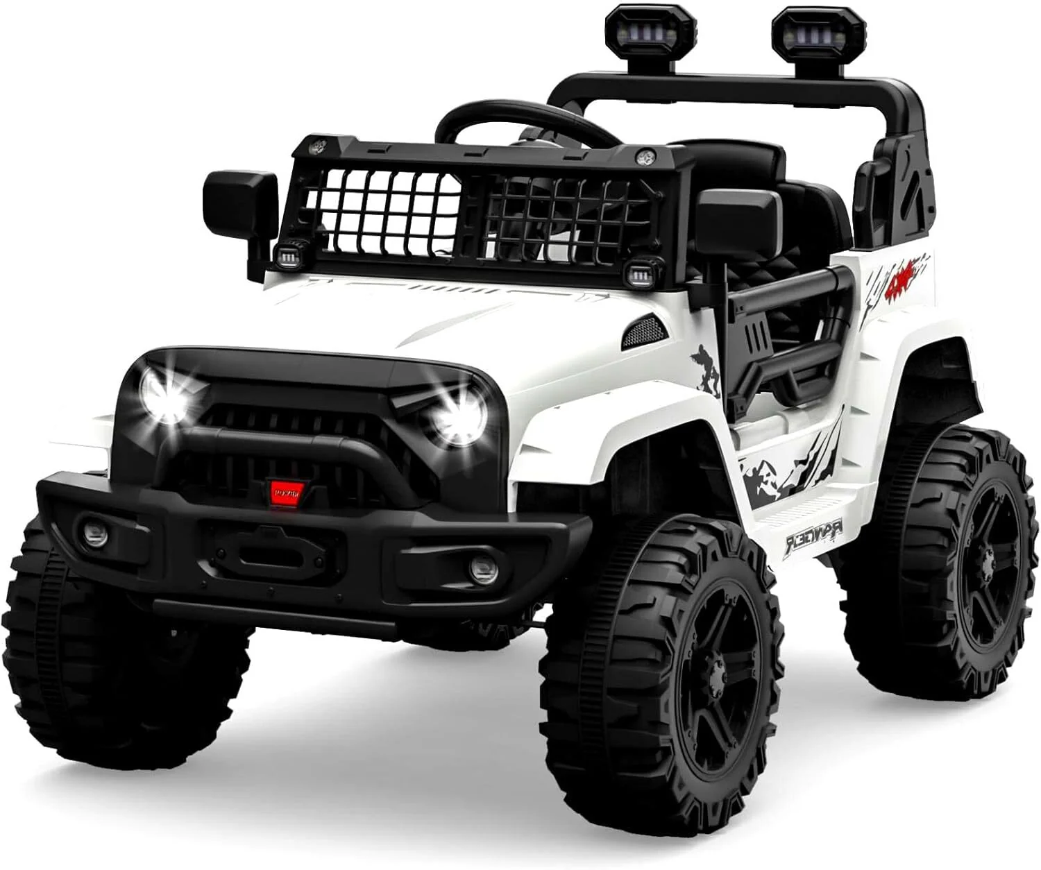 12V Battery-Powered Kids Electric Ride-On Truck Toy with LED Lights - Image 12