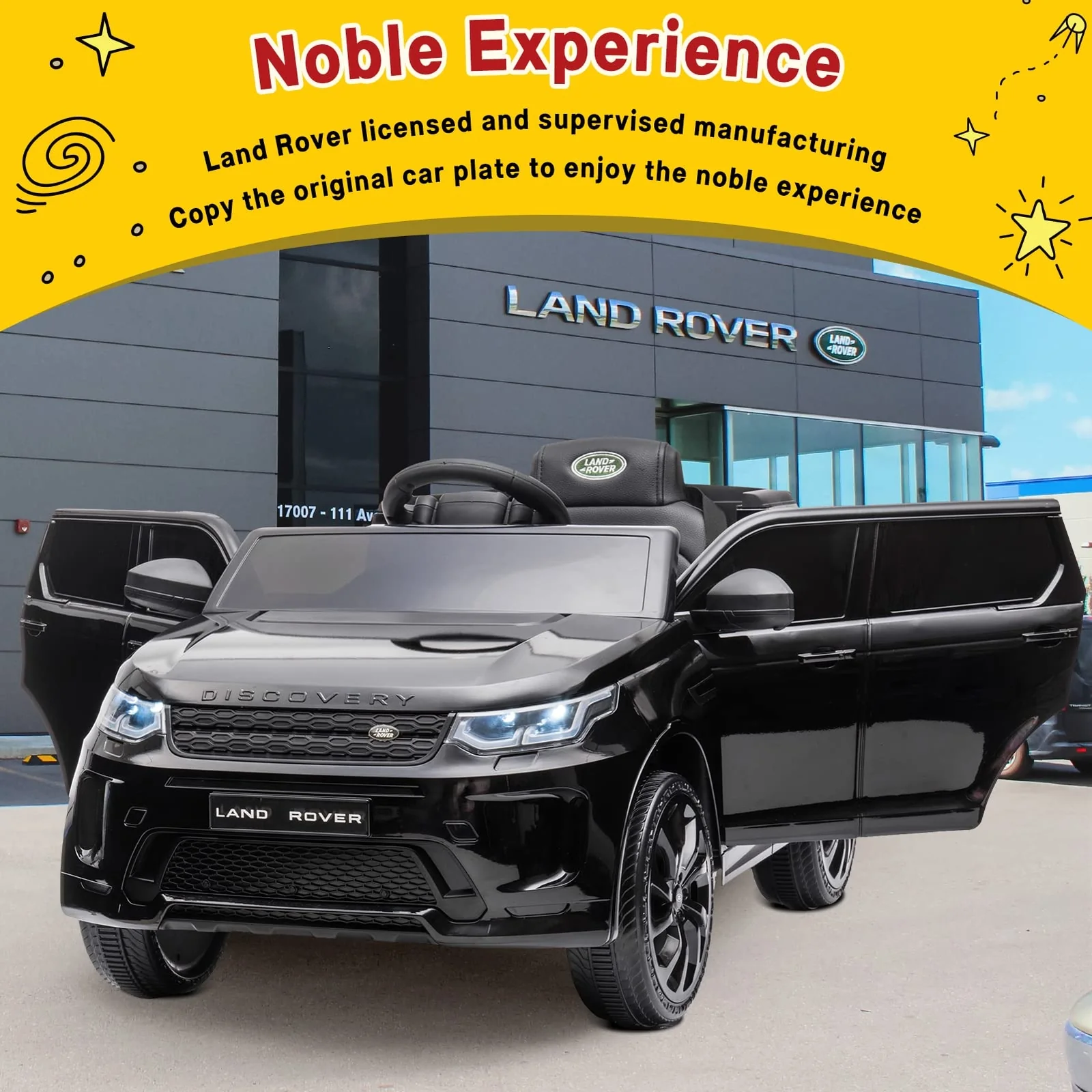 12V Electric Ride-On Truck for Kids, Licensed Land Rover, Battery Powered Car - Image 5