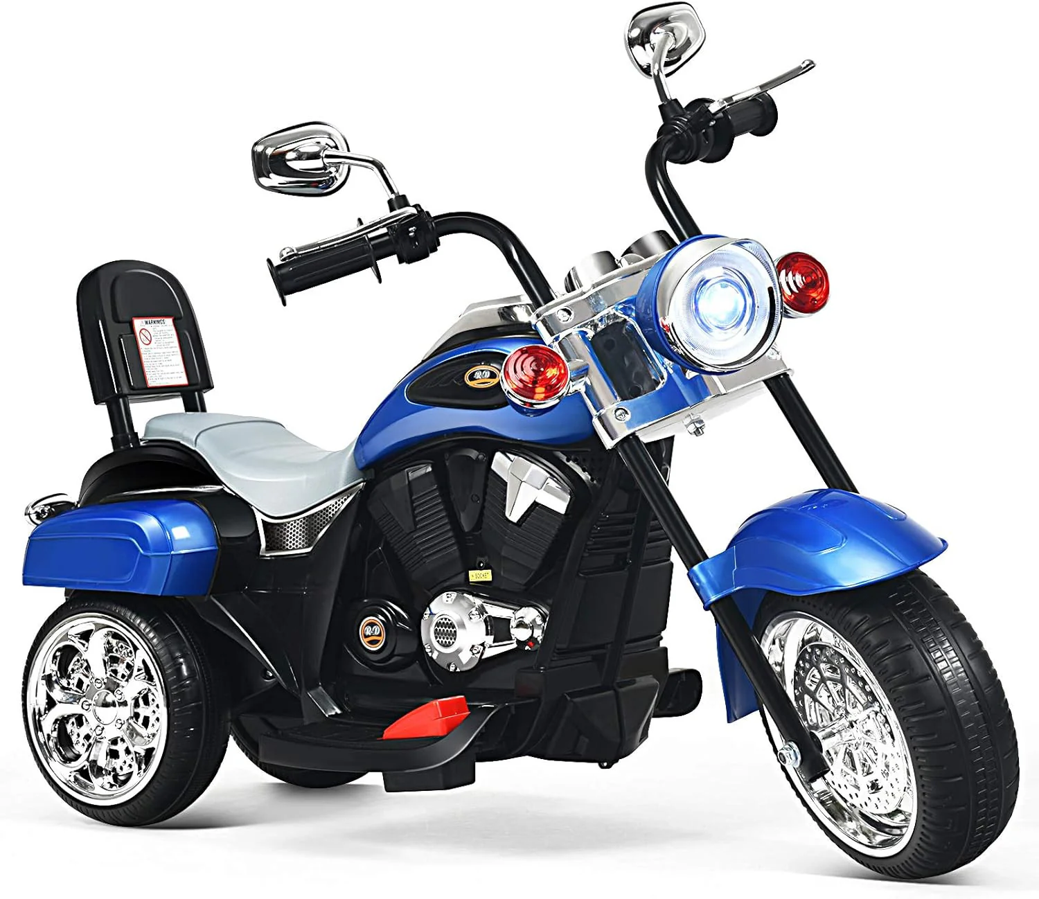 Battery-Powered Child's Electric Chopper-Style Ride-On Motorcycle Toy - Image 13