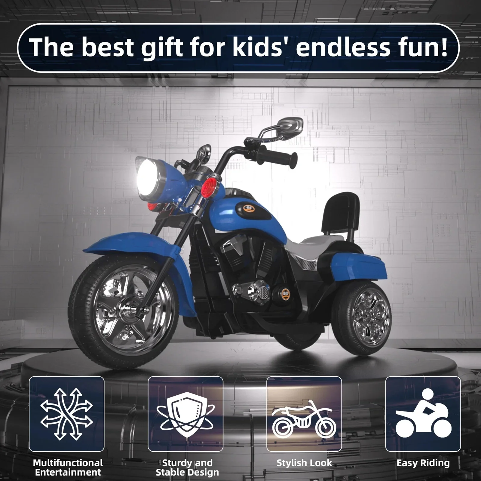 Battery-Powered Electric Ride-On Motorcycle Toy for Children - Image 6