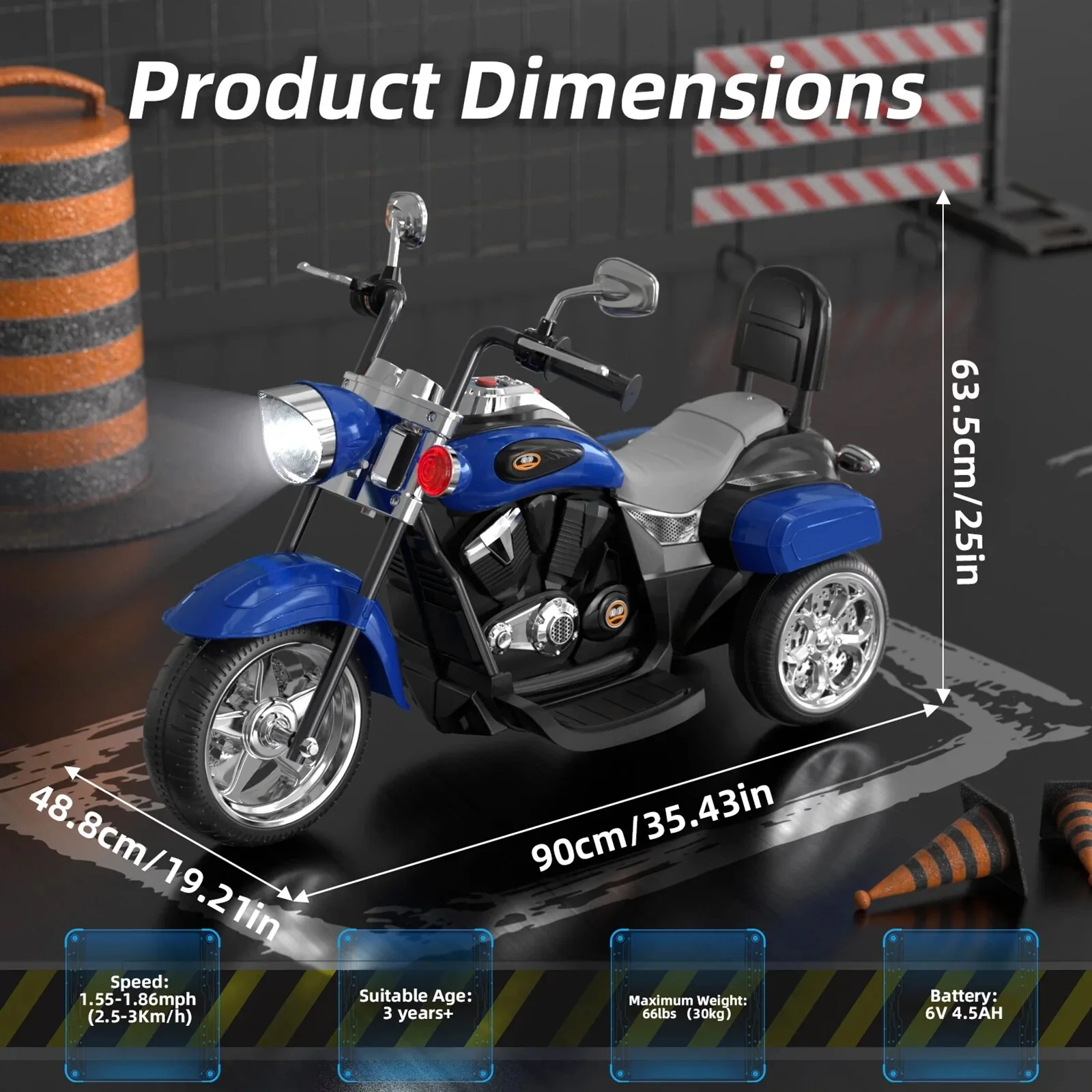 Battery-Powered Electric Ride-On Motorcycle Toy for Children - Image 8