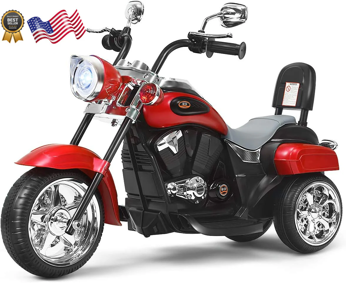 Kids Electric Ride-On Motorcycle in Harley Style with Rechargeable Battery - Image 11