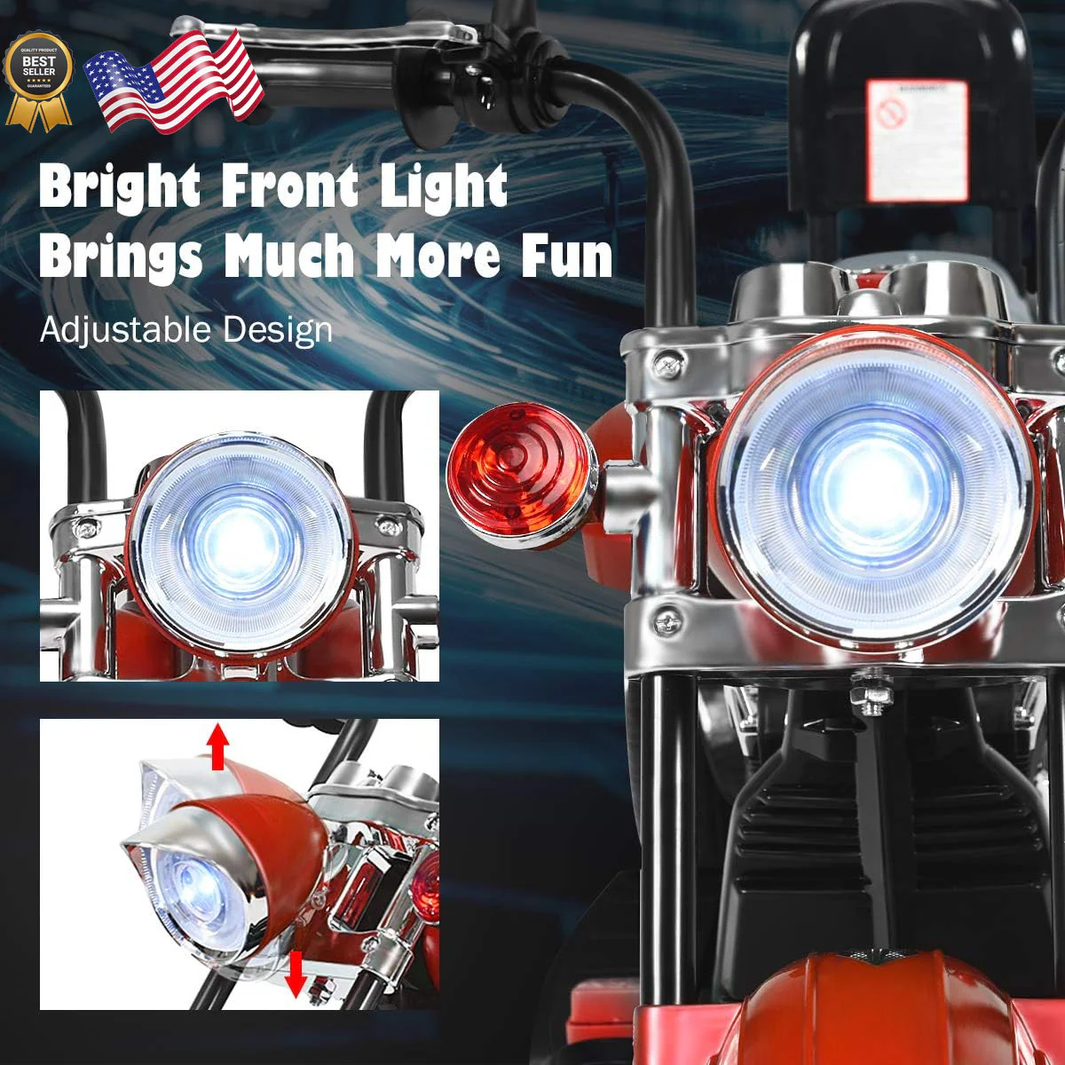 Kids Electric Ride-On Motorcycle in Harley Style with Rechargeable Battery - Image 5