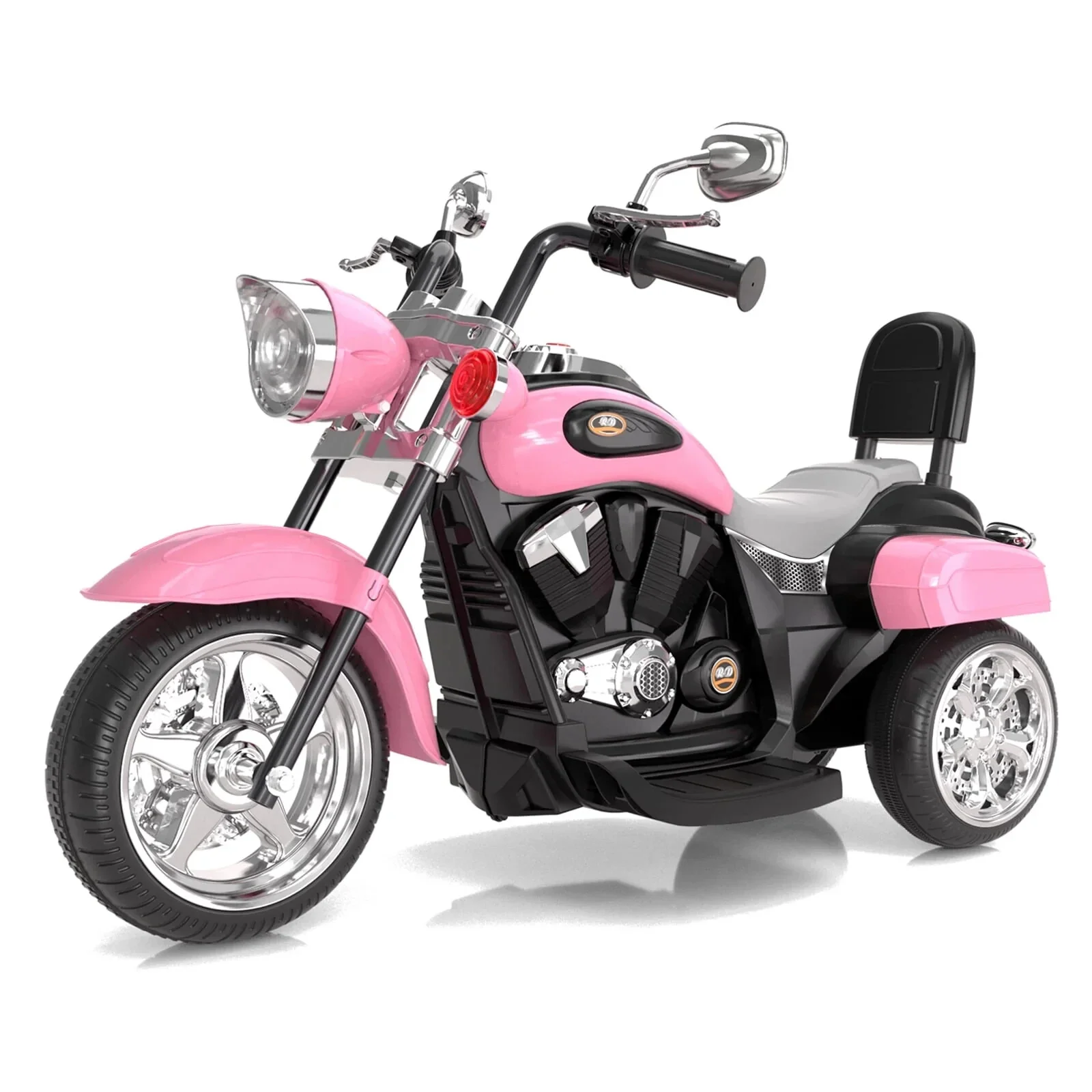Battery-Powered Pink Electric Ride-On Motorcycle for Kids - Image 8