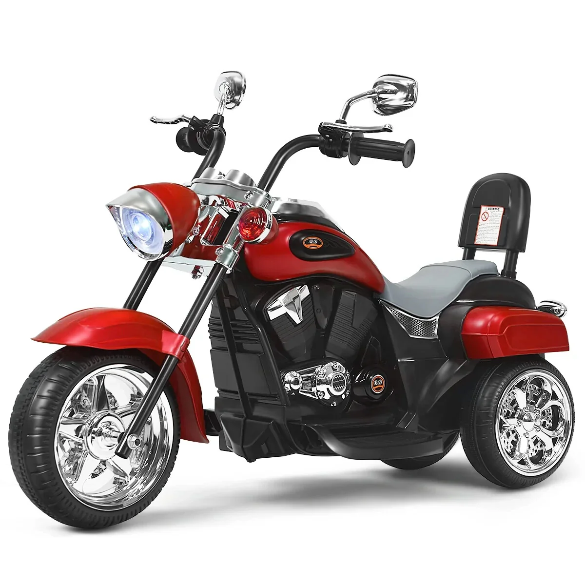 Red Battery-Powered Electric Motorcycle Ride-On Toy for Kids - Image 9