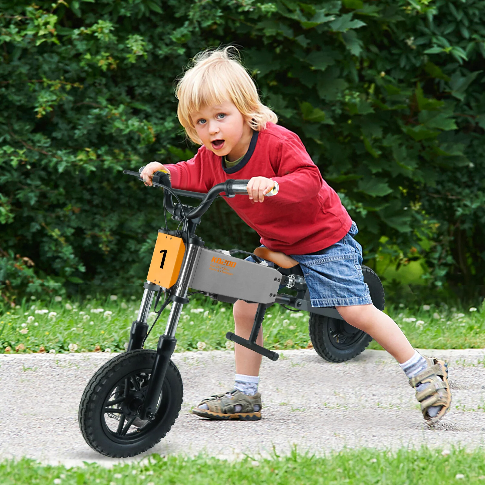 200W Electric Dirt Bike for Kids Ages 5–10 with Speeds up to 15 MPH