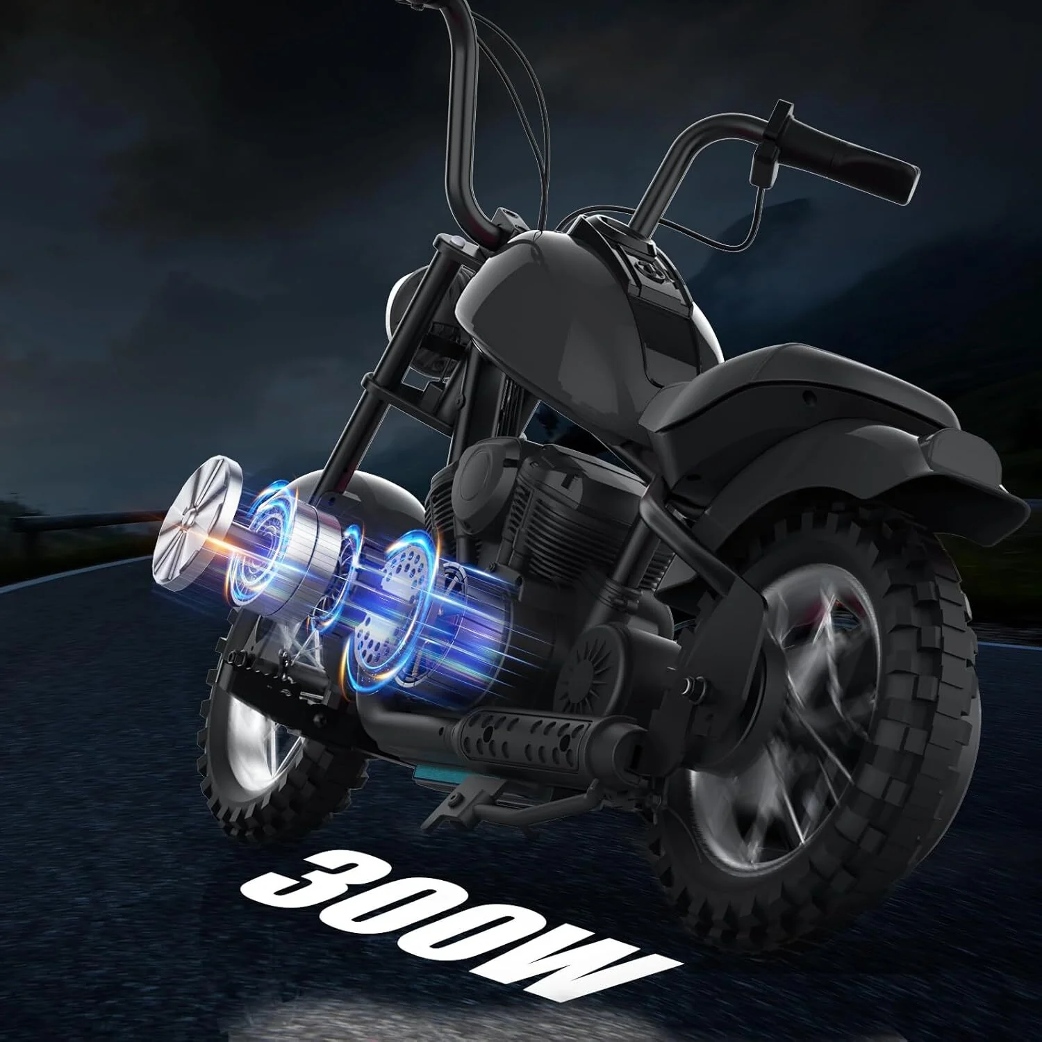 24V Electric Kids Dirt Bike Motorcycle with 300W Motor, 2 Speeds and 12" Tires - Image 3