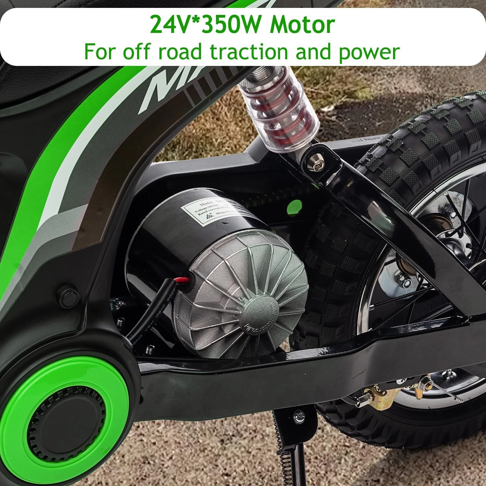 24V Electric Ride-On Dirt Bike Motorcycle for Kids - Image 11