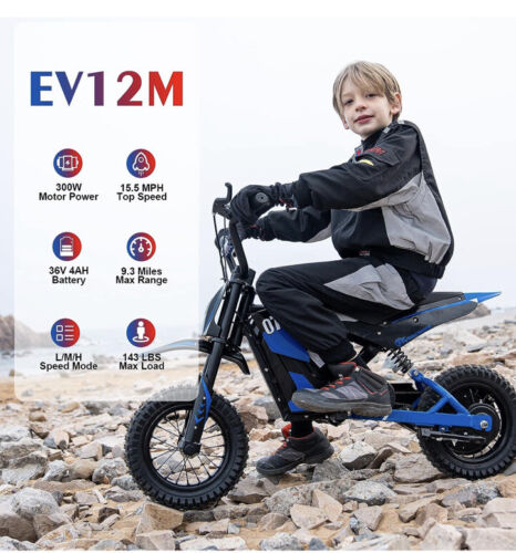 Electric Dirt Bike for Kids Ages 3-12: The Perfect Blue Ride - Image 9