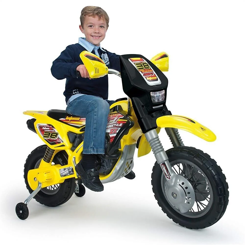 Electric Dirt Bike Kids Ride On 4-Wheels Motorcycle Toy - 12V Battery Powered - Image 2