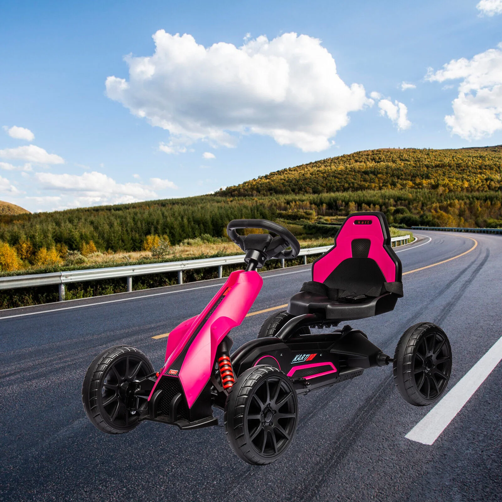 Electric Drift Kart for Kids: Safe and Fun Ride-On Car with Accelerator Pedal (12V 7AH) - Image 4